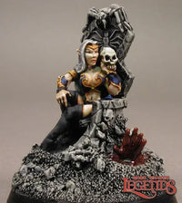 Dark Elf Queen on Throne 02577 (metal)