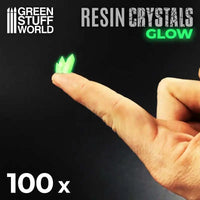 GREEN GLOW Resin Crystals - Small 10385