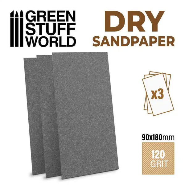 SandPaper 180x90mm - DRY 120 grit 10705