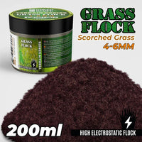 Static Grass Flock 4-6mm - SCORCHED BROWN - 200 ml 11160