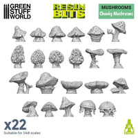 Chunky Mushrooms x22 - 3D Printed Set 11621
