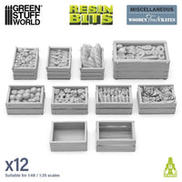 Green Stuff World Wooden Food Crates 1:48 12684