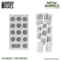 Silicone Molds - Metal Barrels 1:48 12736