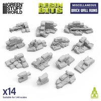 Green Stuff World Brick wall ruins 1:48 12747