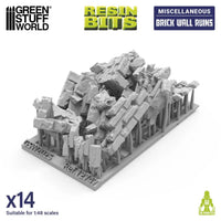 Green Stuff World Brick wall ruins 1:48 12747