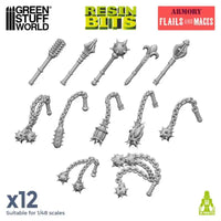 3D printed set - Flails and Maces 12x 12793