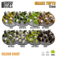 Grass TUFTS - 12mm self-adhesive - 75x - Dry Green 12941