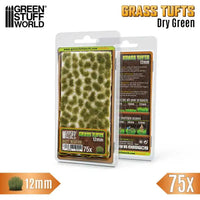 Grass TUFTS - 12mm self-adhesive - 75x - Dry Green 12941