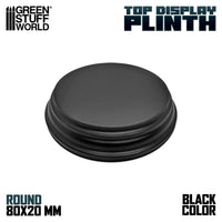 Green Stuff World Round Top Display Plinth 8cm Black 2210