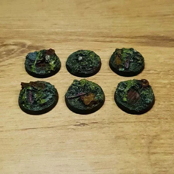 Nurgle Bases 25 mm Ronde Bases 6 stuks