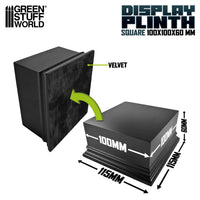 Green Stuff Wold Square Top Display Plinth 10x10cm - Black 2707