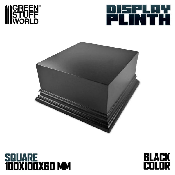 Green Stuff Wold Square Top Display Plinth 10x10cm - Black 2707