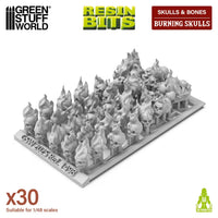 30x Resin Burning Skulls 1:48-1:35 1498