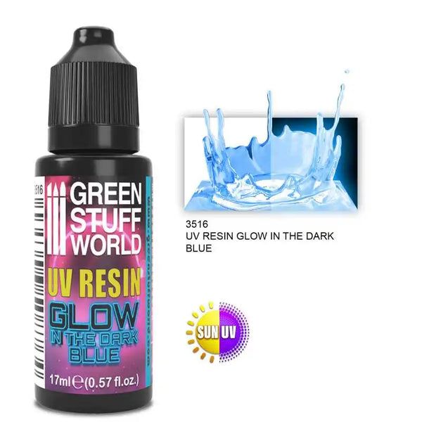 UV RESIN 17ml BLUE - Glow in the Dark 3516