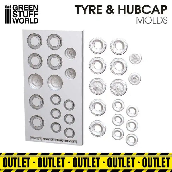Tyres and Hubcaps - Silicone Mold 3925 outlet