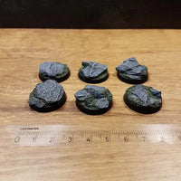 Slate 25mm Round Bases 6 stuks