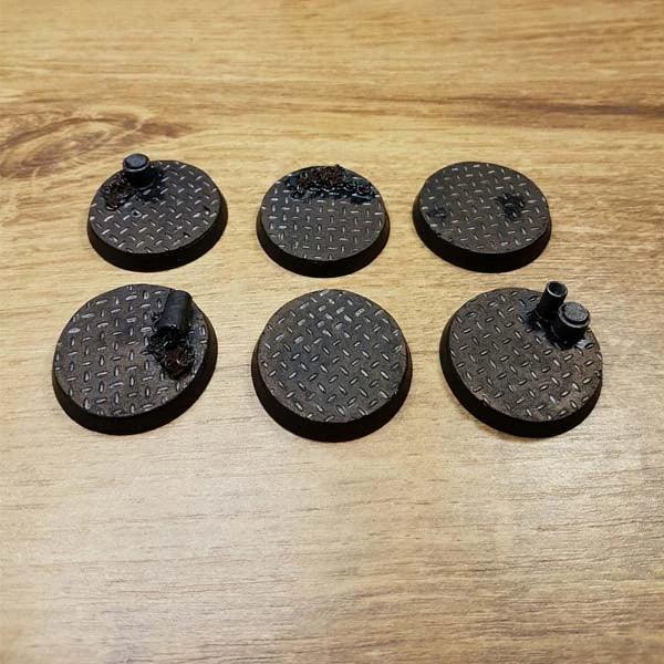 Traanplaat 32mm Round Bases 5 stuks