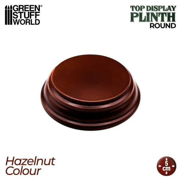 Round wood display bases 5x5 cm - Hazelnut 4993