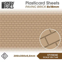 Plasticard Straatsteen Structuurplaat 8x18mm 5056