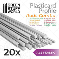 ABS Plasticard Profile 20x RODs Variety Pack 9200