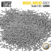 Miniature Bricks - Grey x2000 1:35 9204
