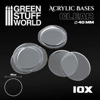 Acrylic Bases - Round 40 mm CLEAR 9294