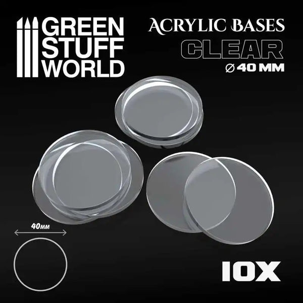 Acrylic Bases - Round 40 mm CLEAR 9294