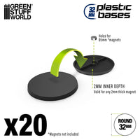 Plastic Bases - Round 32 mm 20 stuks 9822