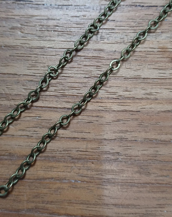 Schakel Ketting Antique Bronze 3.5 mm 5 mtr