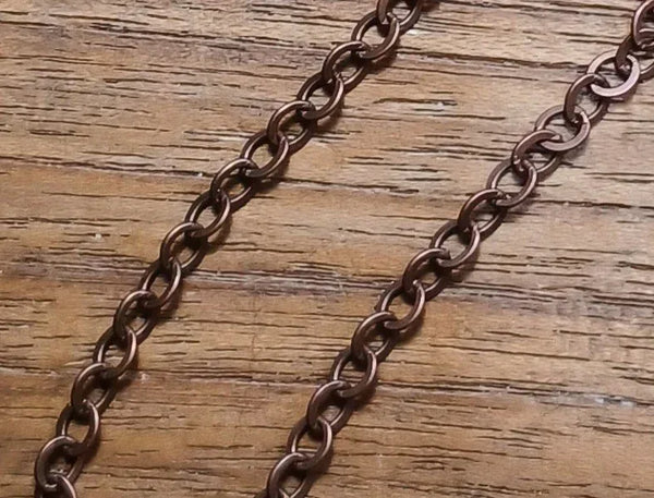 Schakel Ketting Antique Copper 3.5 mm 1 mtr