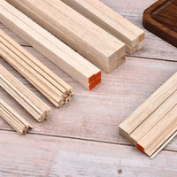 Balsa Hout 130 stuks 2,4,6 mm 2 lengtes