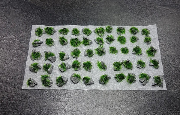 Basalt Rock Dark Green Grass 50