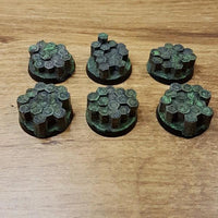 Basalt Rock 25mm Round Bases 6 stuks