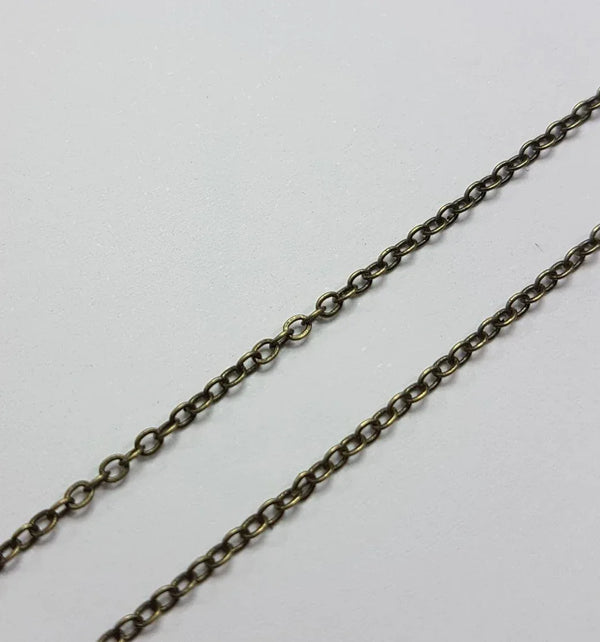 Schakel Ketting Antique Bronze 1.5 mm 5 mtr