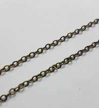 Schakel Ketting Antique Bronze 2.5 mm 1 mtr