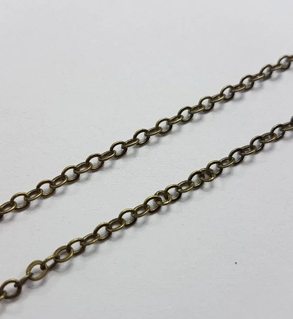 Schakel Ketting Antique Bronze 2.5 mm 5 mtr