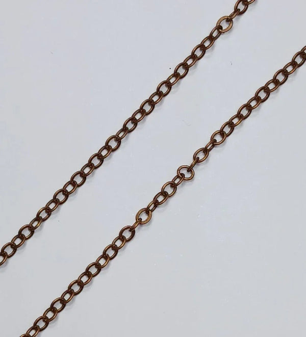 Schakel Ketting Antique Copper 2.5 mm 1 mtr