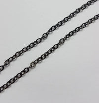 Schakel Ketting Gun Metal Black 1.5 mm 1 mtr