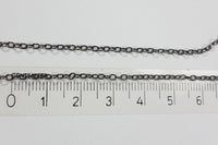 Schakel Ketting Gun Metal Black 2.0 mm 1 mtr