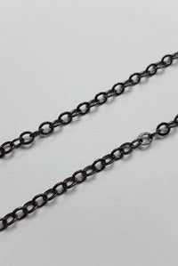 Schakel Ketting Gun Metal Black 2.5 mm 5 mtr