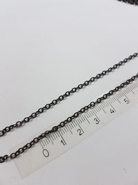 Schakel Ketting Gun Metal Black 2.5 mm 1 mtr