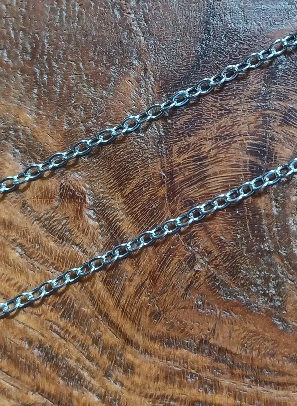 Schakel Ketting Zilver Wit 1,5 mm 5 mtr