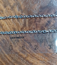 Schakel Ketting Zilver Wit 2.0 mm 1 mtr
