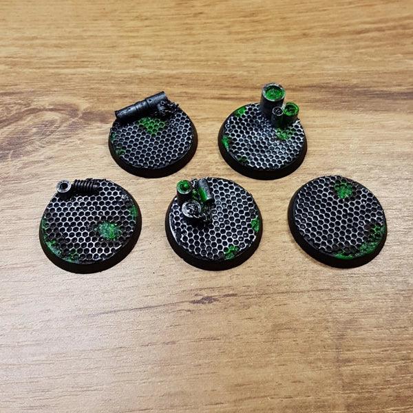 Factory Floor 32mm Acid 40K Round Bases 5 stuks