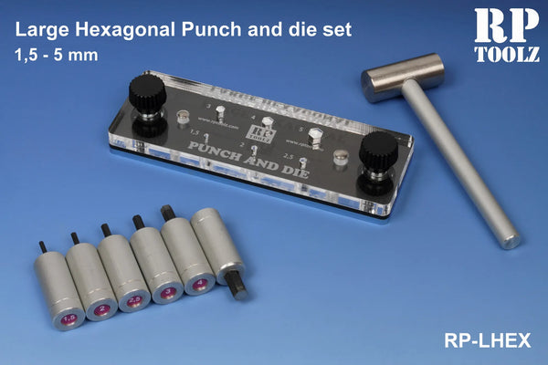 Large hexagonal punch and die set RP-LHEX RP Toolz