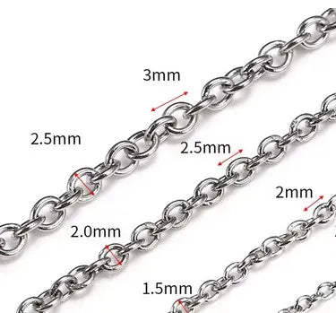 Schakel Ketting RVS Zilver Kleur