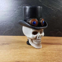 Steampunk Skull and Top Hat Sokkel