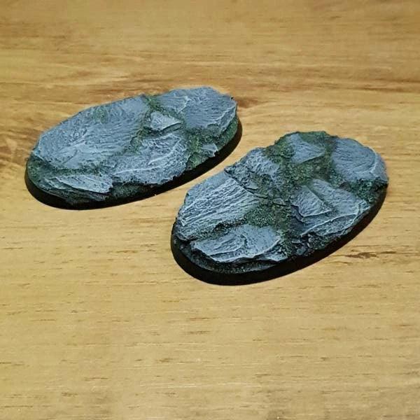 Slate 75mm Oval Base 2 stuks