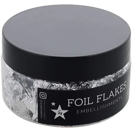 Foil Flakes Silver - Zilver Folie