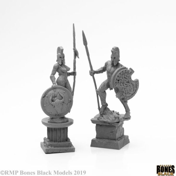Amazon and Spartan Living Statues (Stone) 44127 Reaper Miniatures